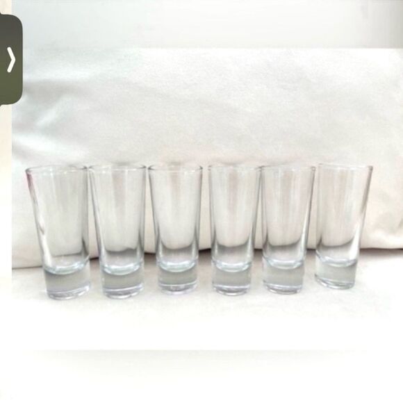Vintage 2 oz. Heavy Glass Shot Glass Set of 6 - Picture 8 of 8